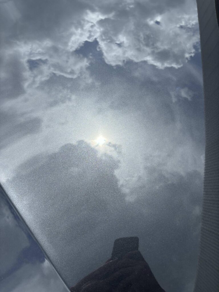 Close-up of BMW paint correction and ceramic after paint correction and ceramic coating